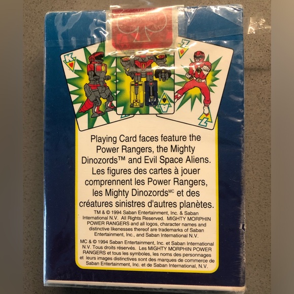 Power Ranger Playing Cards - Picture 2 of 2